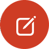 The red floating pencil button that opens a note